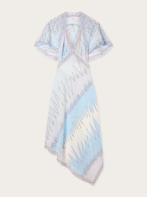 PUCCI DRAGO AND DUNE PRINT CRÊPE DE CHINE DRESS