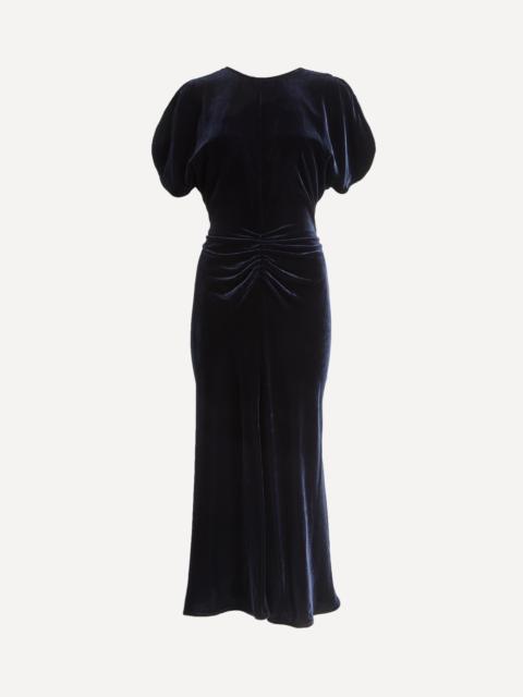 Victoria Beckham Bela Velvet Midi Dress