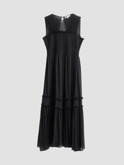 RAMY BROOK Women's Mila Smocked Silk Midi Dress - Black