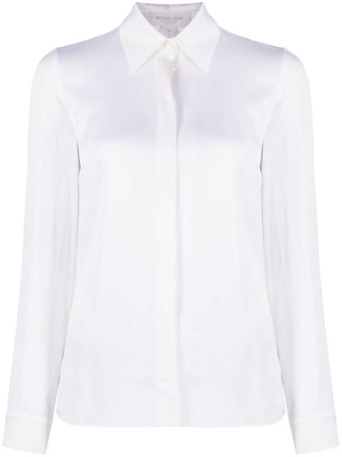 MICHAEL KORS COLLECTION Hansen charmeuse long-sleeve shirt