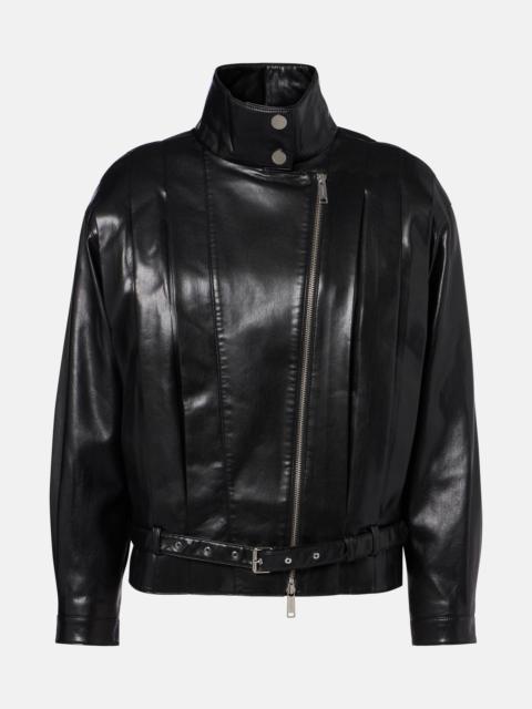 self-portrait Belted biker jacket