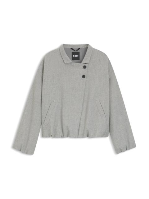 BOSS REGULAR-FIT BLAZER IN STRETCH SHARKSKIN