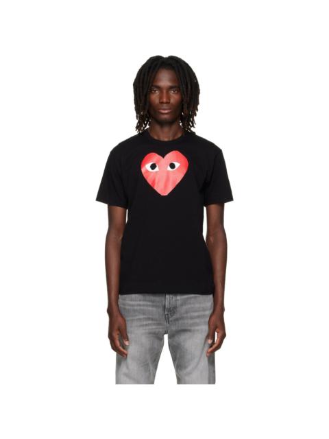 Comme des Garçons PLAY Black 'Red Heart' Logo Print T-shirt