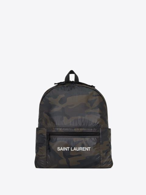 SAINT LAURENT nuxx backpack in camo-print nylon