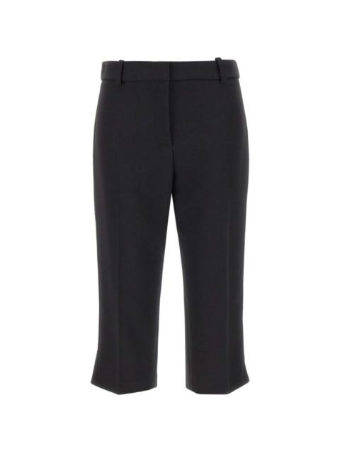 ELISABETTA FRANCHI satin-bands tailored cropped trousers
