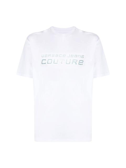 VERSACE JEANS COUTURE rhinestone-embellished cotton T-shirt