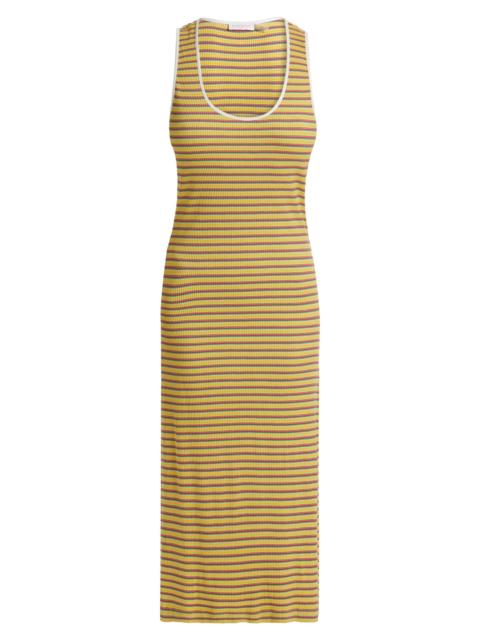 RAMY BROOK Women's Everest Striped U-Neck Knit Midi-Dress - Lemon Drop Stripe Combo