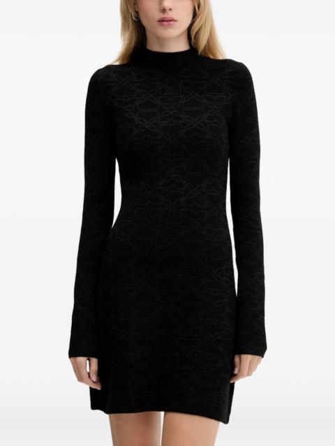 HUGO geometric-pattern mini dress