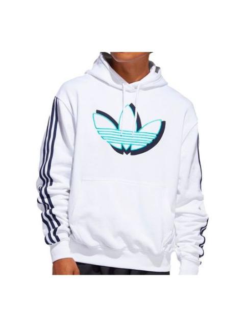 adidas originals Large logo Printing Sports Pullover White FM1502