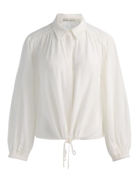 Alice + Olivia MARGAUX TIE FRONT BLOUSE