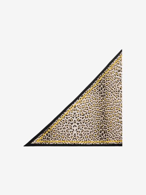 Pop Jaguar Print Silk Scarf