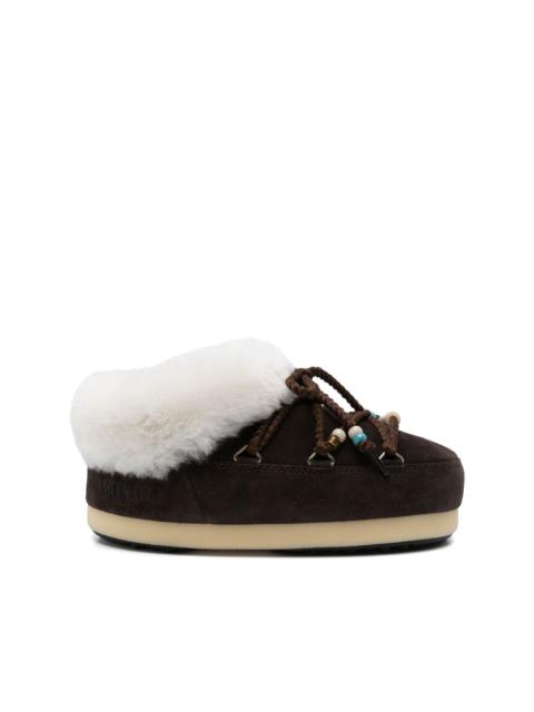MOON BOOT MB EVX MULE SUEDE BEADS DARK BROWN/NATURAL