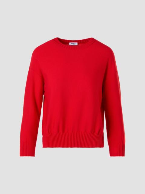 AKRIS Women's Drop Shoulder Virgin Wool Sweater - Red