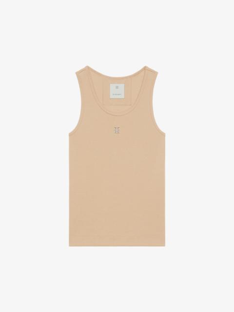 Givenchy SLIM FIT TANK TOP IN COTTON WITH 4G DETAIL