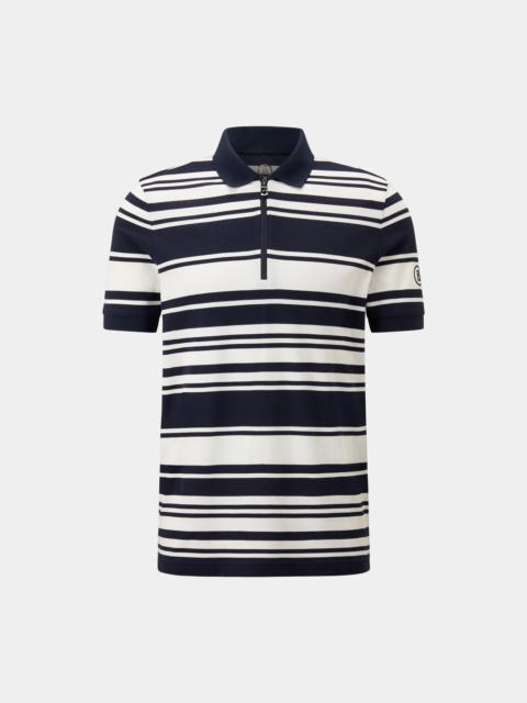 BOGNER Flip functional short-sleeved top in Navy blue/white