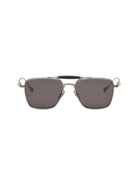 CUTLER AND GROSS Gunmetal The Great Frog Edition Capri Rectangular Sunglasses