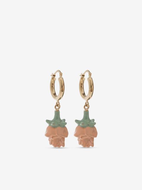 Marni rose-pendant hoop earrings