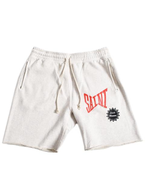SAINT M×××××× SAINT LOGO SHORTS (GREY)