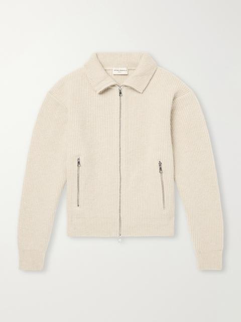 OFFICINE GÉNÉRALE Florys Ribbed Wool-Blend Zip-Up Cardigan