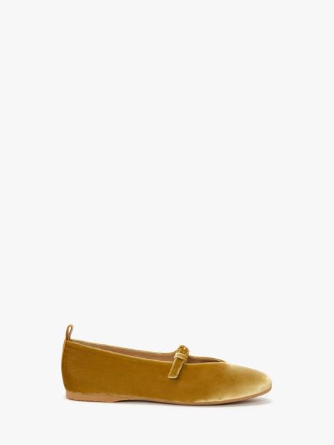 JW Anderson VELVET BALLERINAS WITH STRAP
