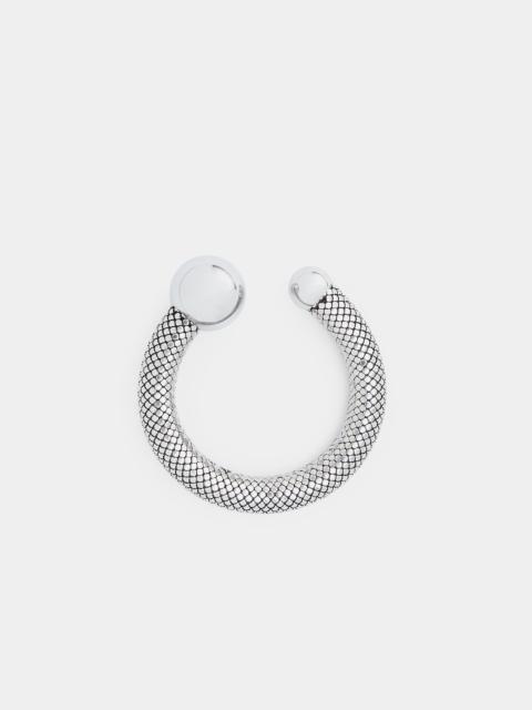 rabanne SILVER PIXEL TUBE BRACELET