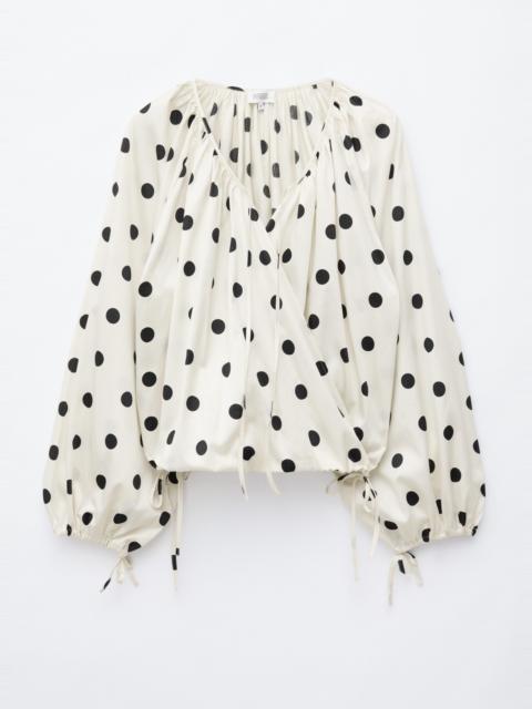& Other Stories Wrap Cotton Blouse