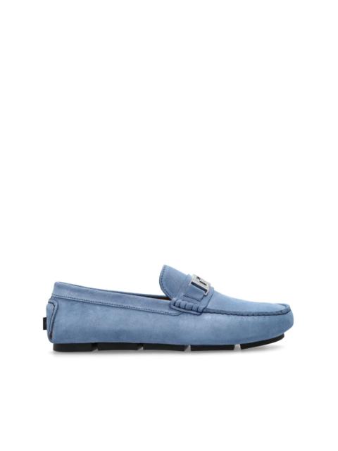 VERSACE suede loafers
