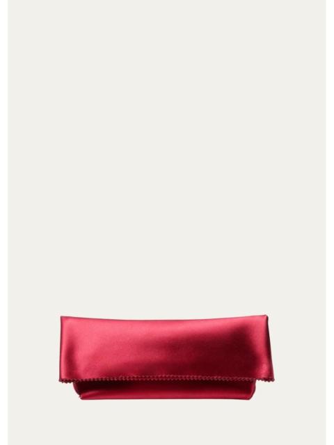 MICHAEL KORS Isabella Satin Foldover Clutch