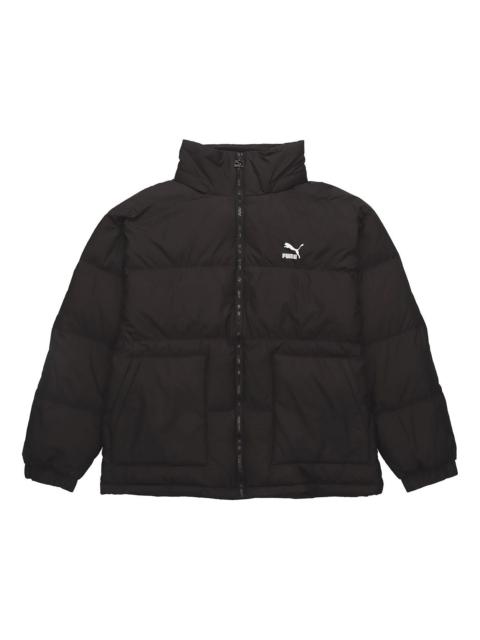 Puma Classics Down Puffer Jacket 'Black White' 596548-01