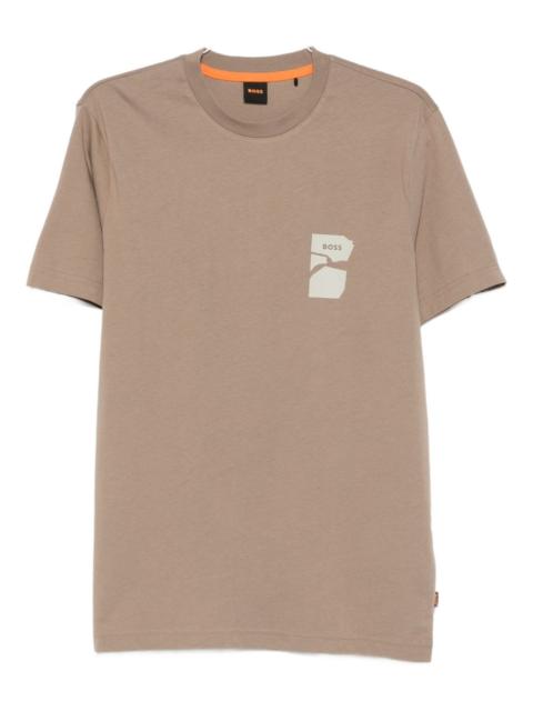 BOSS logo-print cotton T-shirt