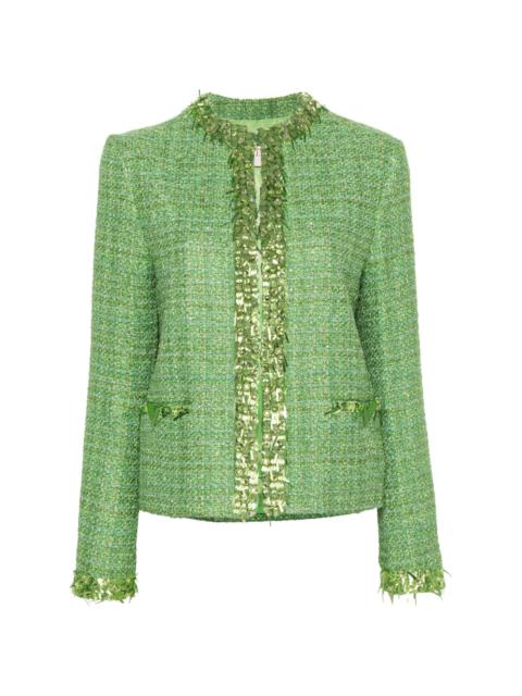 sequin-embelished tweed jacket