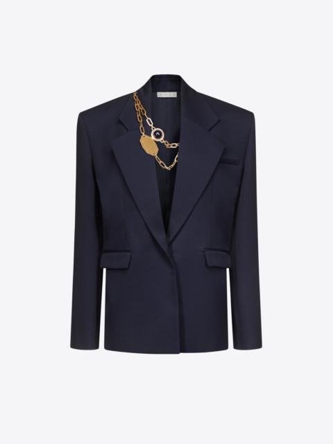 AREA GEMSTONE NECKLACE OVERSIZED BLAZER