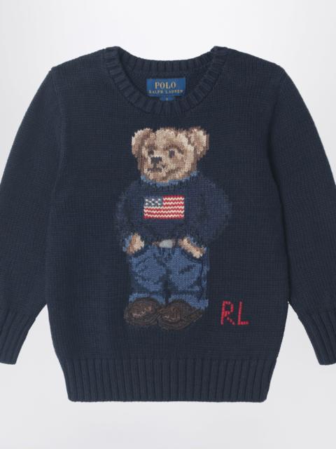 Polo Ralph Lauren Navy blue Polo Bear cotton sweater