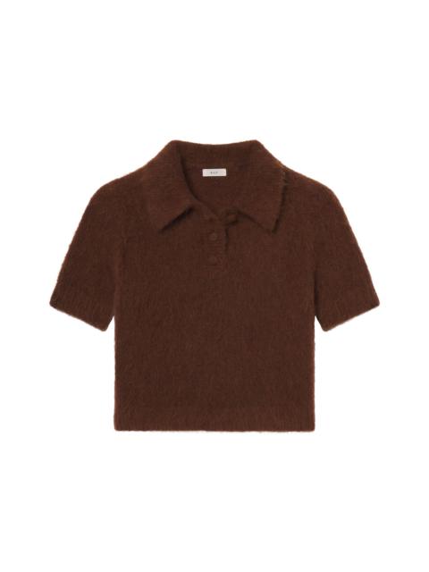 A.L.C. Gio Brushed Alpaca Polo Top