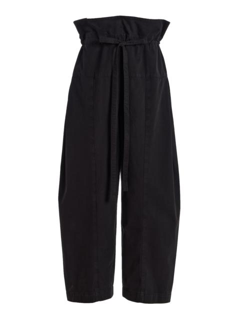 MATTEAU Fisherman Cotton Drawcord Pants black