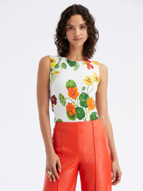 Oscar de la Renta NASTURTIUM PRINTED TANK