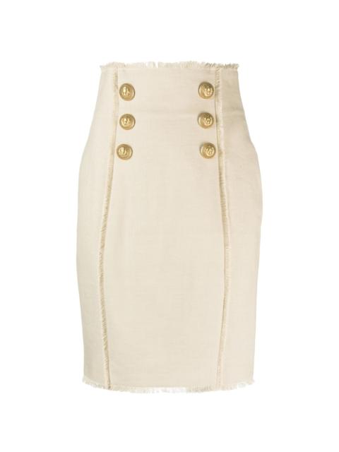 Balmain BALMAIN 'LUREX ZEBRA' SKIRT | baltini | REVERSIBLE
