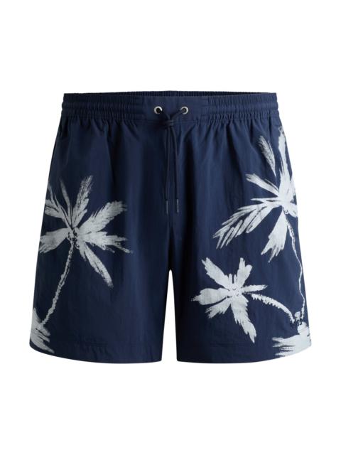 BOSS QUICK-DRY SWIM SHORTS WITH SEASONAL PATTERN