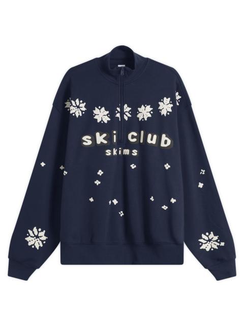 SKIMS SKIMS x CPFM Cotton Fleece Classic Mock Neck Quarter Zip