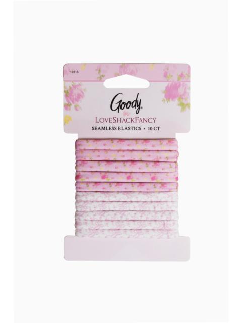 LoveShackFancy Goody x Love Shack Fancy Seamless Elastics - 10ct - Ikat Rose & Coquette Bow