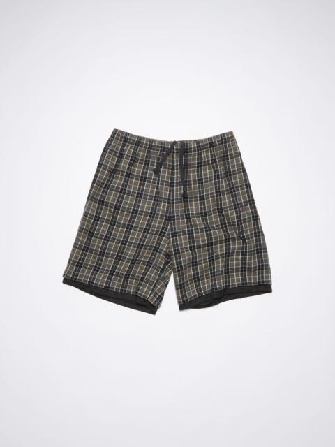 Acne Studios Flannel shorts - Black/grey