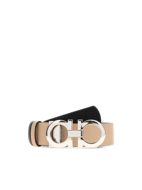 FERRAGAMO Gancini grained-leather belt