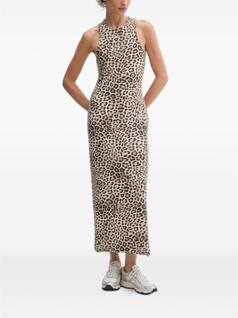 PUMA Leo Luxe leopard-print racer-back maxi dress