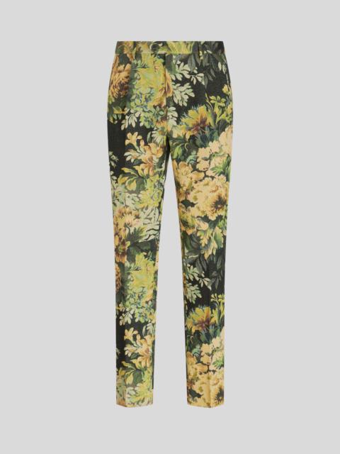 Etro FLORAL JACQUARD TROUSERS