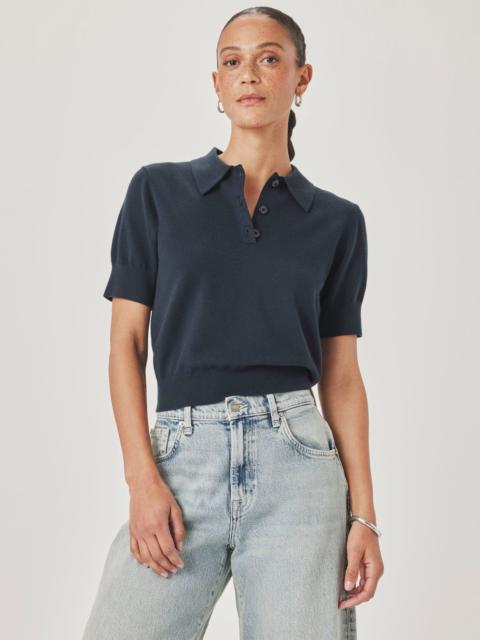 Splendid Christa Polo Short Sleeve Sweater