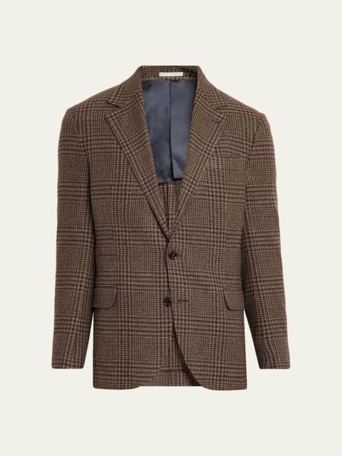 Brunello Cucinelli Men's Cashmere Houndstooth Check Single-Breasted Sport Coat