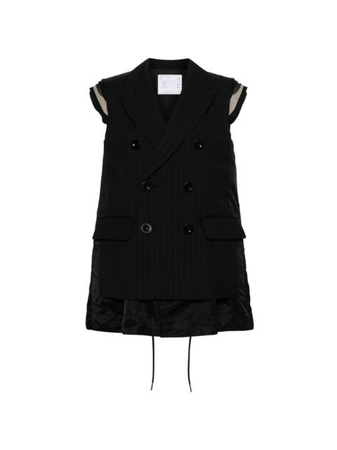 sacai deconstructed double-breasted gilet
