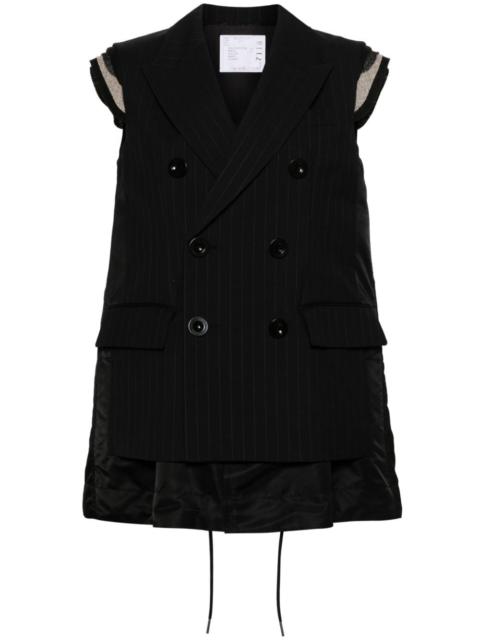 sacai deconstructed double-breasted gilet