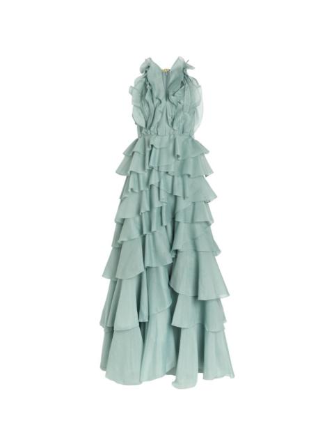 Aje. ruffled tiered maxi dress