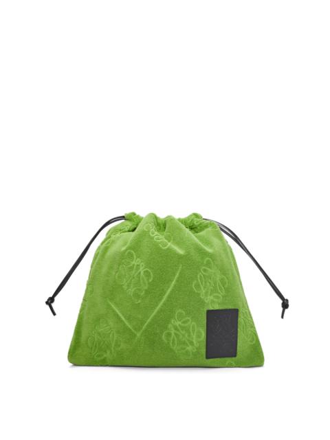 Loewe Drawstring pouch in cotton towelling